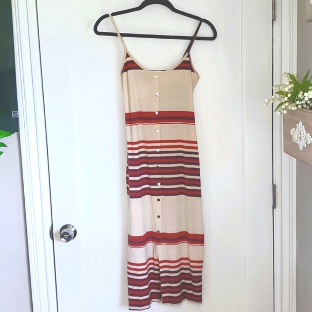 Say What Mid length Cream Summer Dress